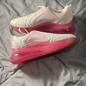 Women's White and Pink Sneakers airmax 720